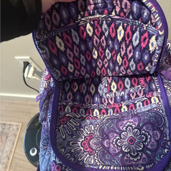 VERA BRADLEY PURPLE QUILTED CAMPUS BACKPACK - Picture 8 of 10
